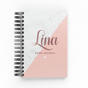 Pink & Marble Undated Daily Food Journal - By Lana Yassine