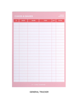 Colorful Order Tracker Desk Planner