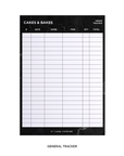 Black Marble Order Tracker Desk Planner