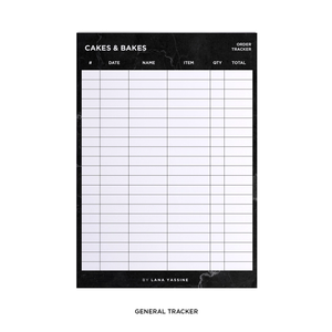 Black Marble Order Tracker Desk Planner