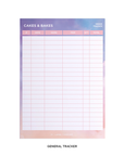 Pastel Clouds Order Tracker Desk Planner