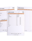 White Marble Order Tracker Desk Planner