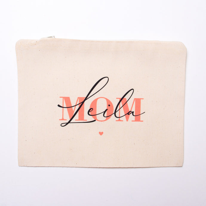 Mom Typography Pouch - By Lana Yassine