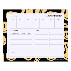 Smiley Compact Student Weekly Desk Planner | The Secret Society