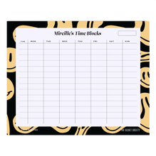 Load image into Gallery viewer, Smiley Time Blocks Weekly Desk Planner | The Secret Society
