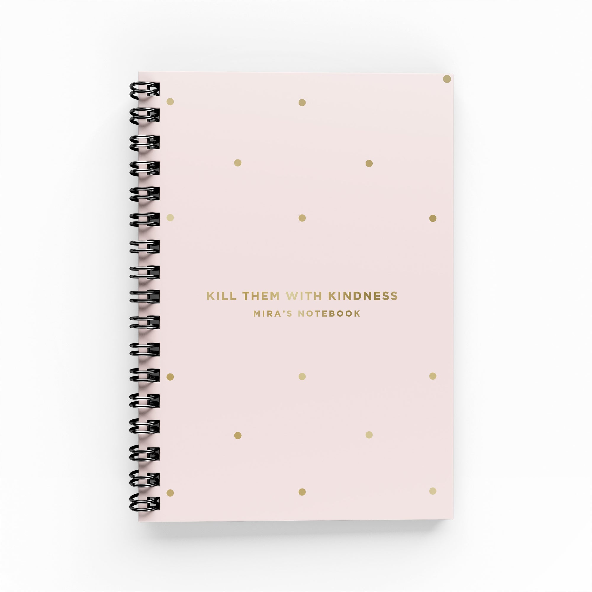 Polka Dots Lined Notebook - By Lana Yassine