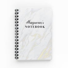 Load image into Gallery viewer, White Marble Lined Notebook - By Lana Yassine
