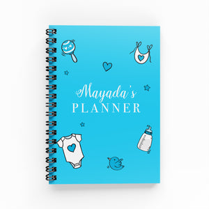 Blue Baby Themed Lined Notebook - By Lana Yassine