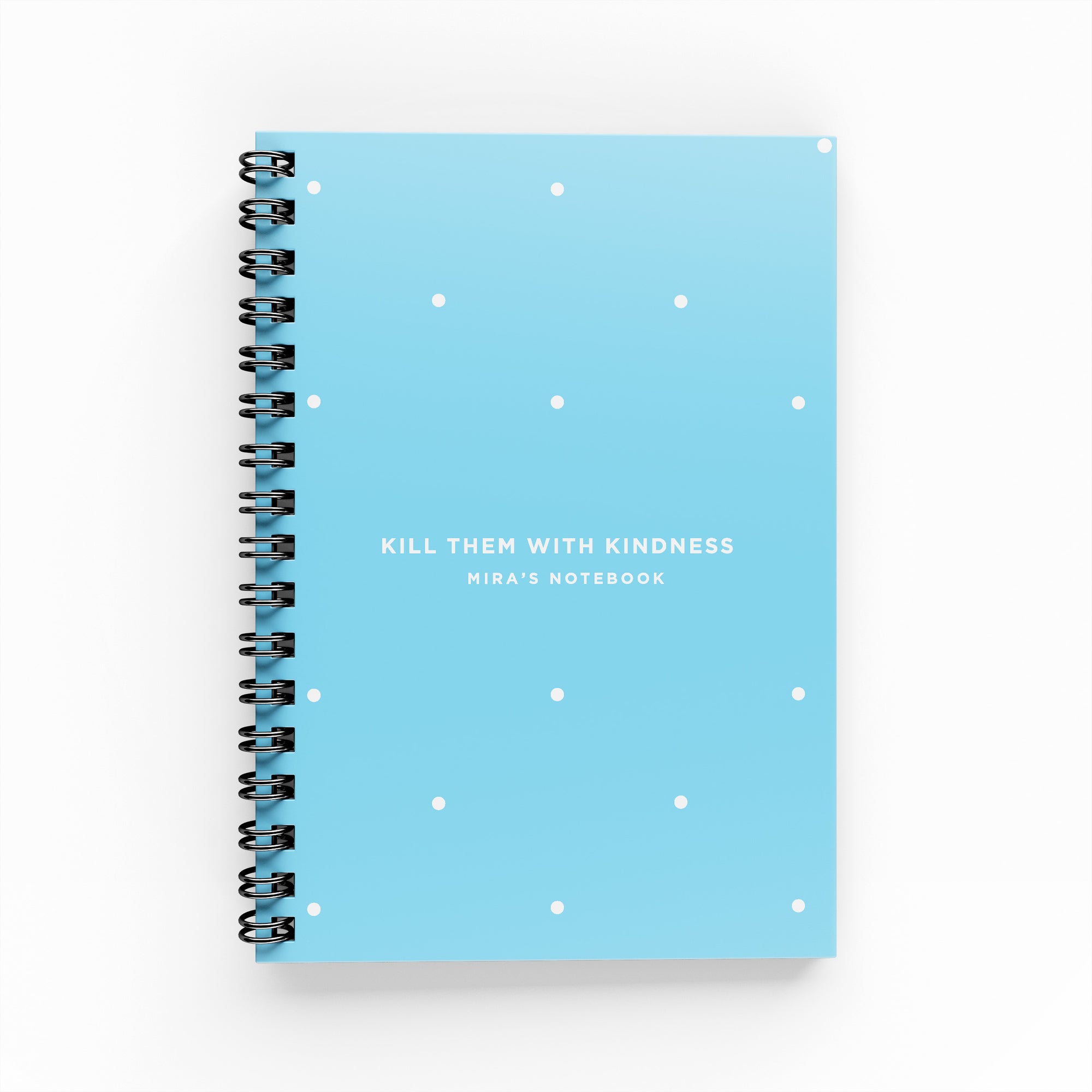 Polka Dots Lined Notebook - By Lana Yassine