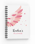 Pink Wings Themed Lined Notebook - By Lana Yassine