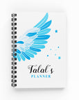 Blue Wings Themed Lined Notebook - By Lana Yassine