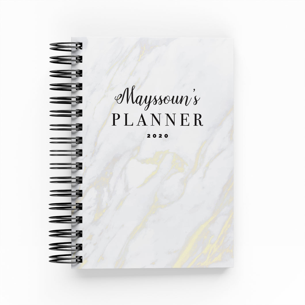 White Marble Daily Planner - By Lana Yassine