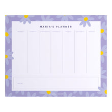 Load image into Gallery viewer, Flowers Weekly Desk Planner
