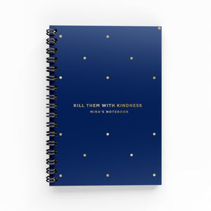 Polka Dots Lined Notebook - By Lana Yassine