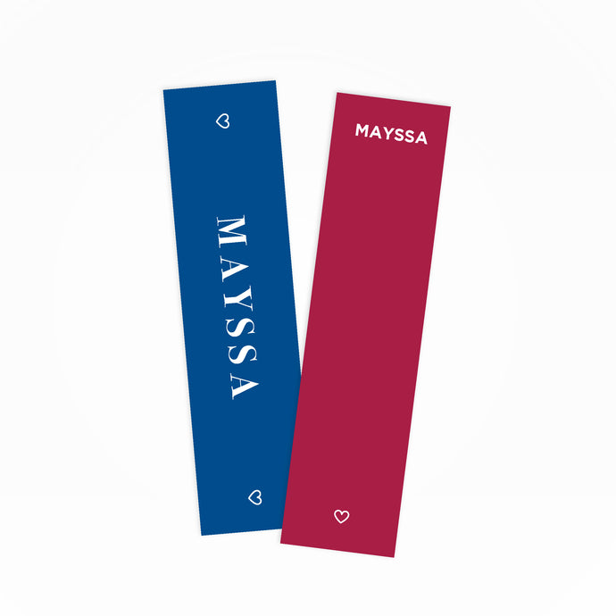 Red & Navy Bookmarks - By Lana Yassine