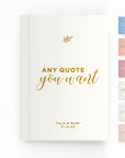 Any Wedding Quote Lined Notebook