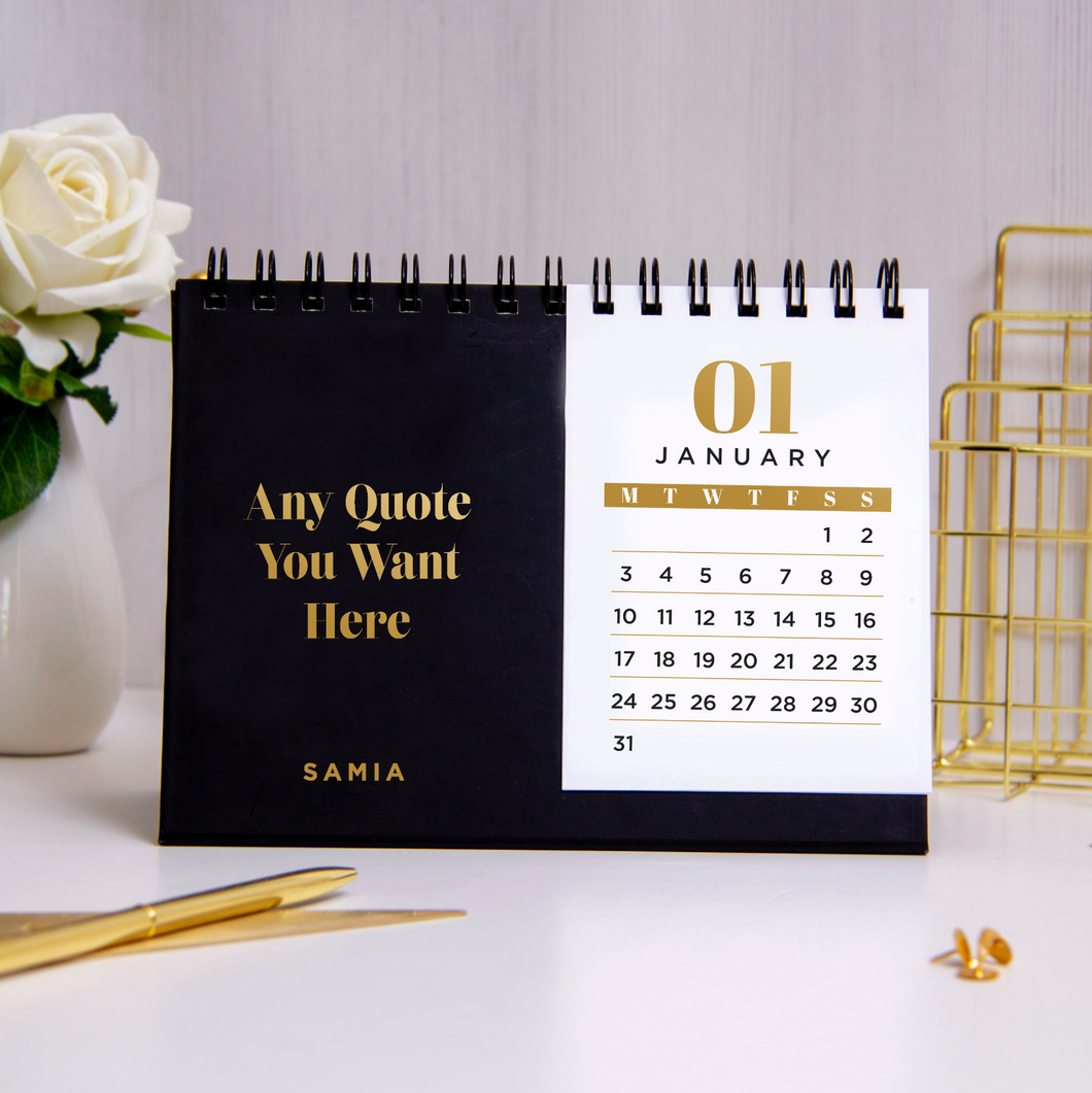 Any Bold Quote Foil Desk Calendar