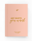 Any Wedding Quote Lined Notebook