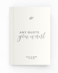 Any Wedding Quote Lined Notebook