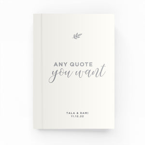 Any Wedding Quote Lined Notebook