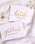 Bride & Groom Gold Greeting Cards