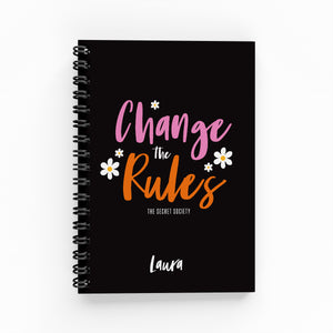 Change The Rules Lined Notebook | The Secret Society