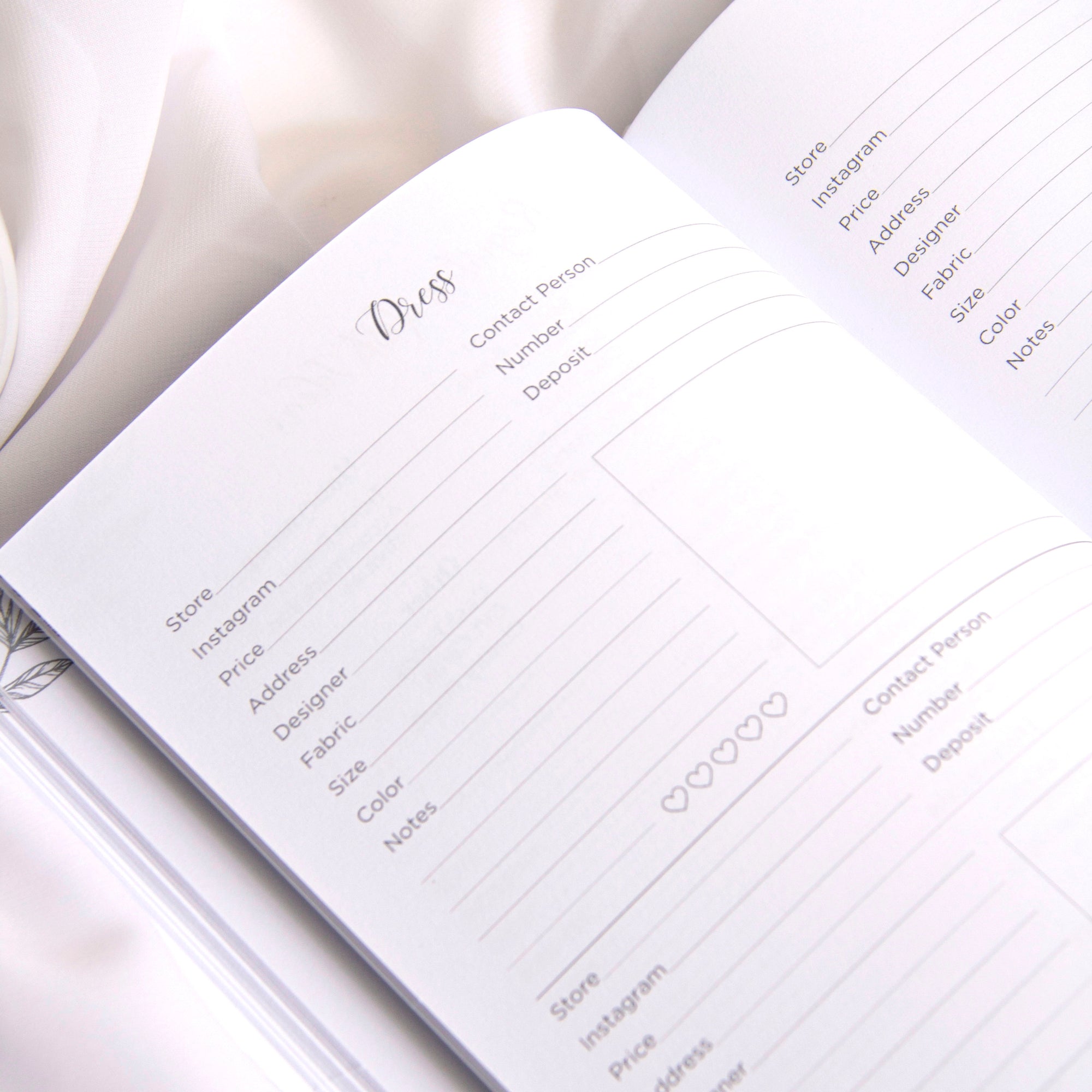 &quot;I Do&quot; Leather Wedding Planner with Silver Foil