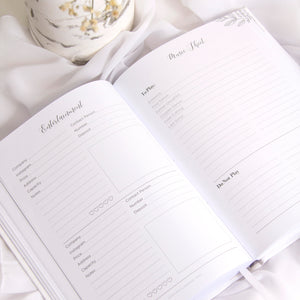 "I Do" Leather Wedding Planner with Rose Gold Foil