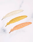 Feather-Shaped Gold Bookmark