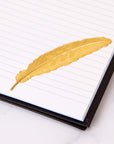 Feather-Shaped Gold Bookmark