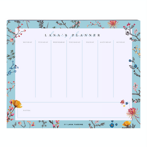 Flowers Weekly Desk Planner - By Lana Yassine