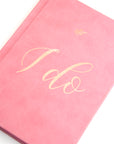 "I Do" Leather Wedding Planner with Rose Gold Foil