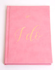 "I Do" Leather Wedding Planner with Rose Gold Foil