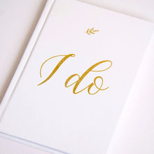 Load image into Gallery viewer, &quot;I Do&quot; Leather Wedding Planner with Gold Foil
