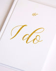 "I Do" Leather Wedding Planner with Gold Foil