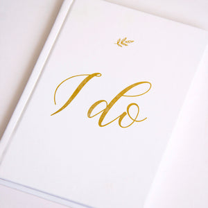 "I Do" Leather Wedding Planner with Gold Foil