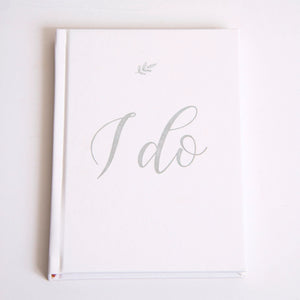 "I Do" Leather Wedding Planner with Silver Foil