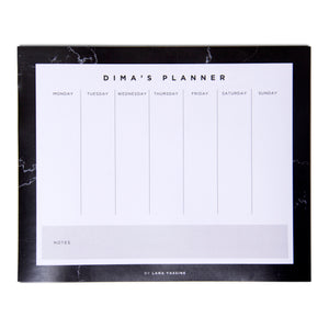 Black Marble Weekly Desk Planner - By Lana Yassine