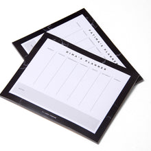 Load image into Gallery viewer, Black Marble Weekly Desk Planner - By Lana Yassine
