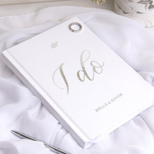 "I Do" Wedding Planner with Silver Foil