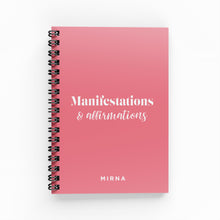 Load image into Gallery viewer, Manifestations &amp; Affirmations A6 Lined Notebook
