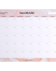 Orange Marble Social Media Desk Planner