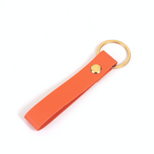 Load image into Gallery viewer, Orange Leather Keychain
