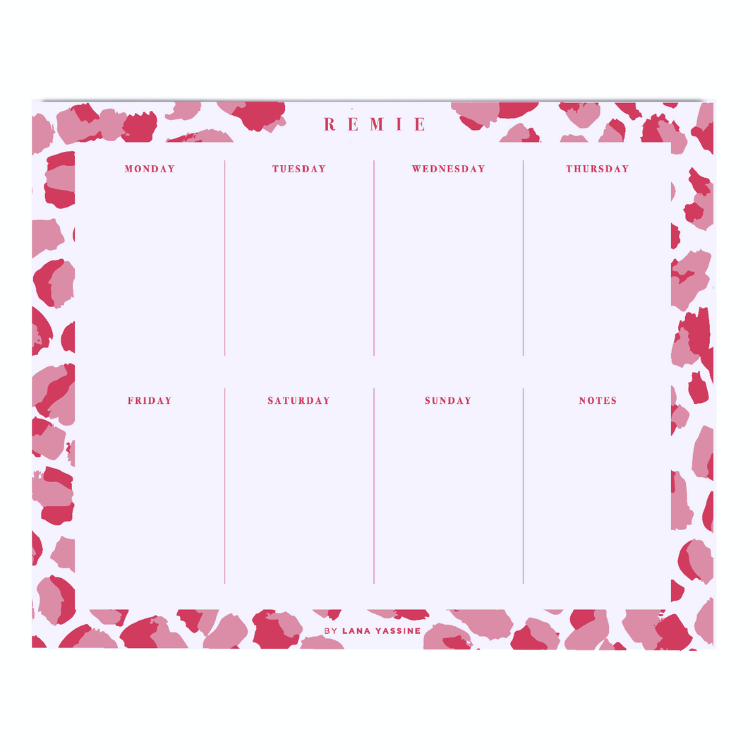 Leopard Texture Weekly Desk Planner - By Lana Yassine