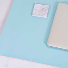 Load image into Gallery viewer, Pink &amp; Blue Leather Desk Pad
