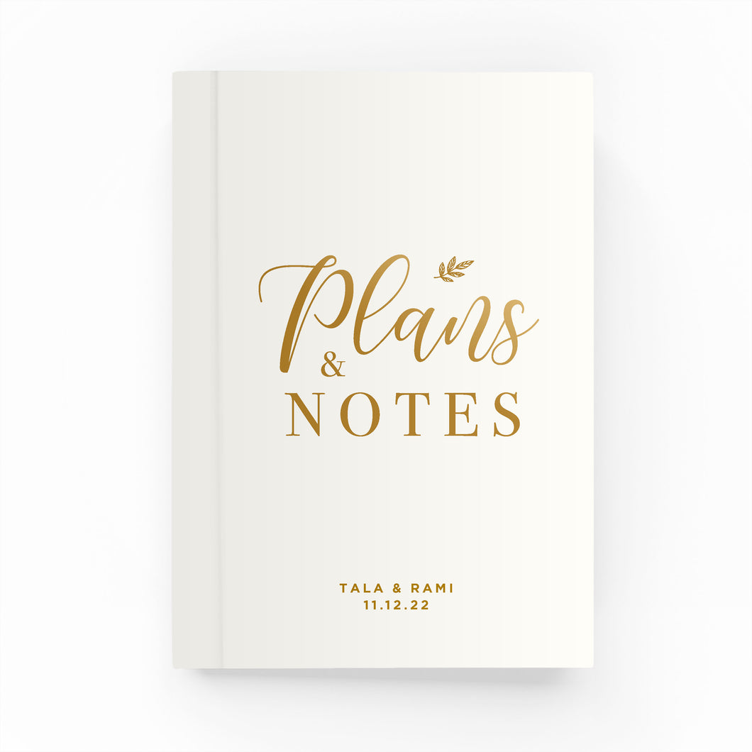Wedding Plans & Notes Lined Notebook