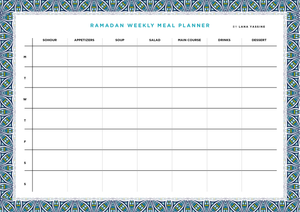 Ramadan Weekly Meal Planner Free Printable