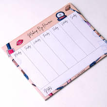 Load image into Gallery viewer, Makeup Weekly Desk Planner - By Lana Yassine
