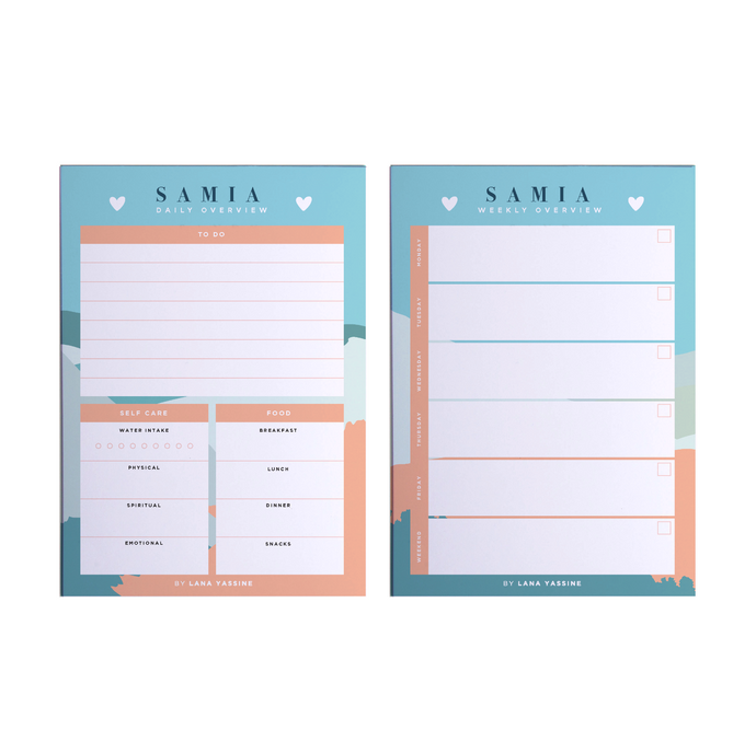 Personalized Pastel Daily & Weekly Note Pad Planner - By Lana Yassine
