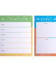 Personalized MultiColor Weekly Planner & Note Pad - By Lana Yassine